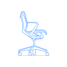Furniture Office Chairs Desk Chairs Low Back Cosm Chair Stencil Svg Vector, Free Vectors File